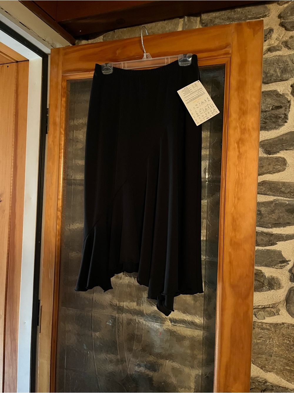 Modern Soul Black Asymmetrical Ruffle Hem Skirt